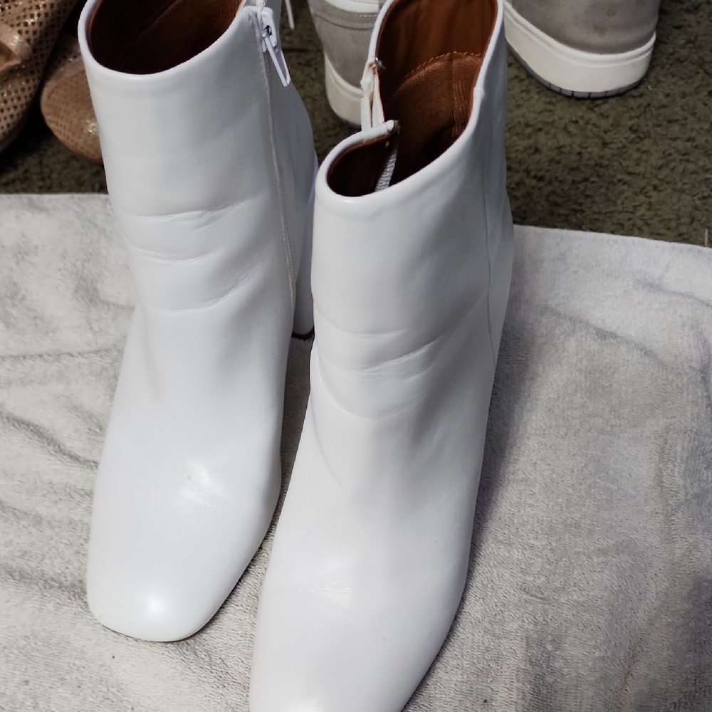 White Ankle Boots
